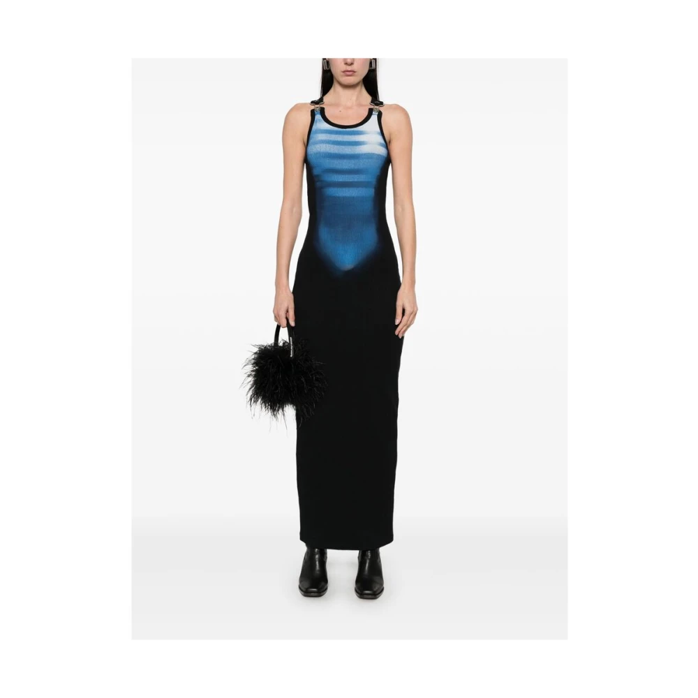 Jean Paul Gaultier Zwarte Mouwloze Racerback Jurk Black Dames