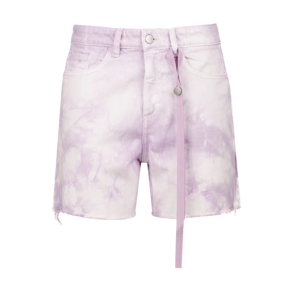 Icon Denim Multikleur Denim Shorts met Functionele Zakken Pink Dames