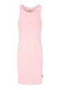 robe-courte-rose-a-texture-ondulee