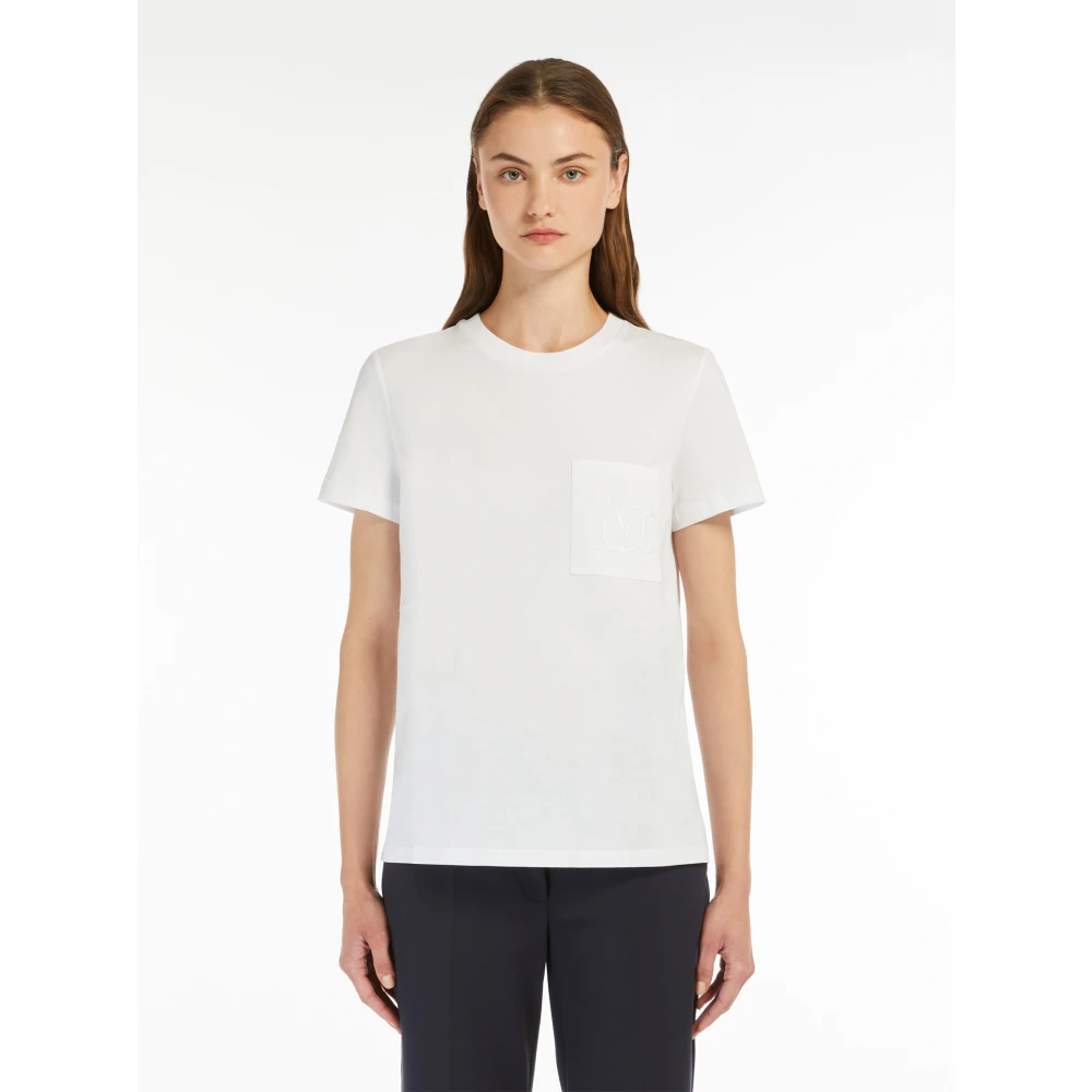 Max Mara Optisch Wit Papaya Stijlvolle Top White Dames