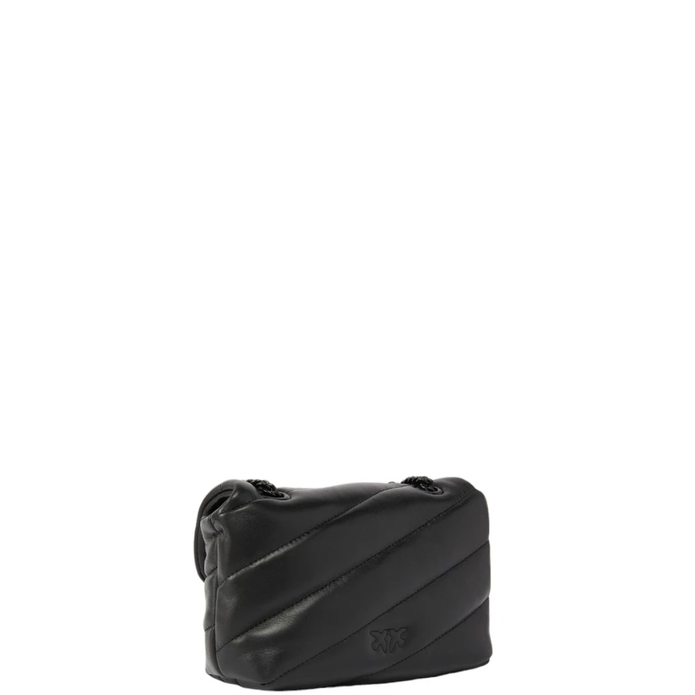 pinko Love Puff Sheep Nappa Tas Zwart Black Dames