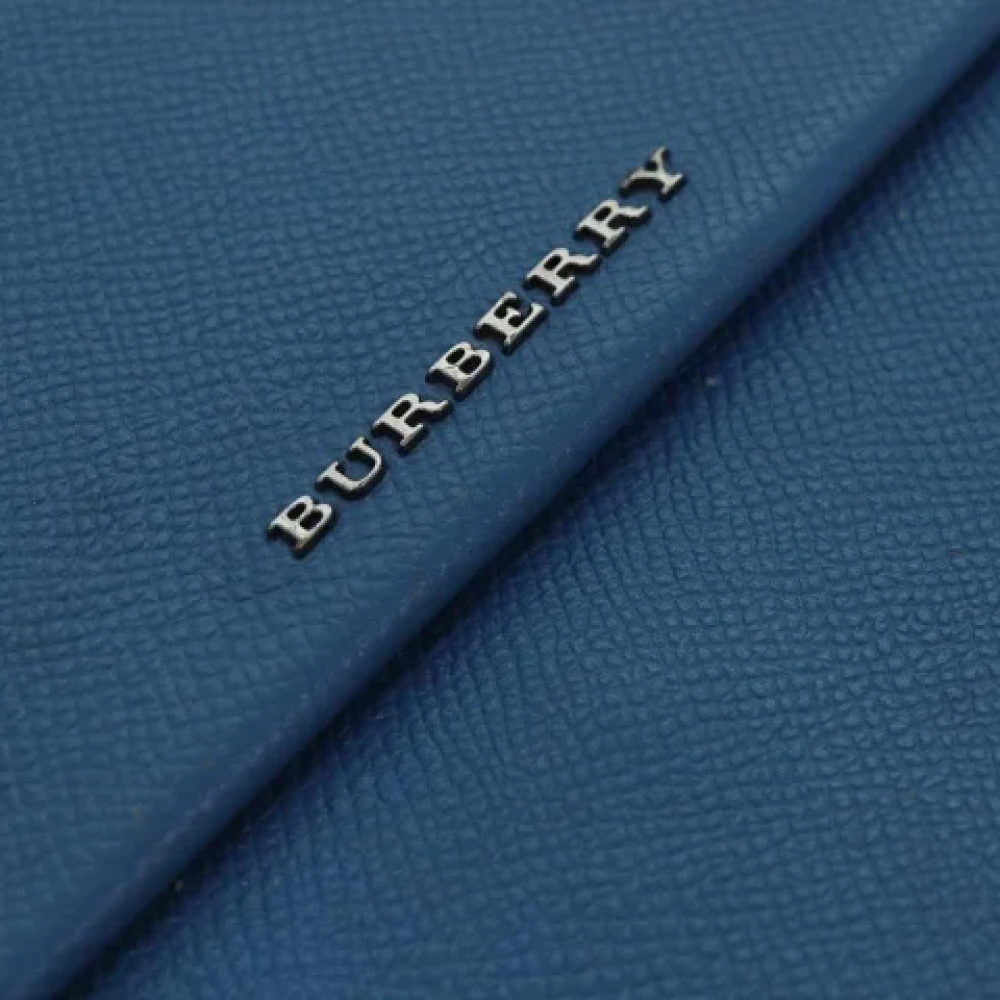 Burberry Vintage Pre-owned Leather clutches Blue Dames