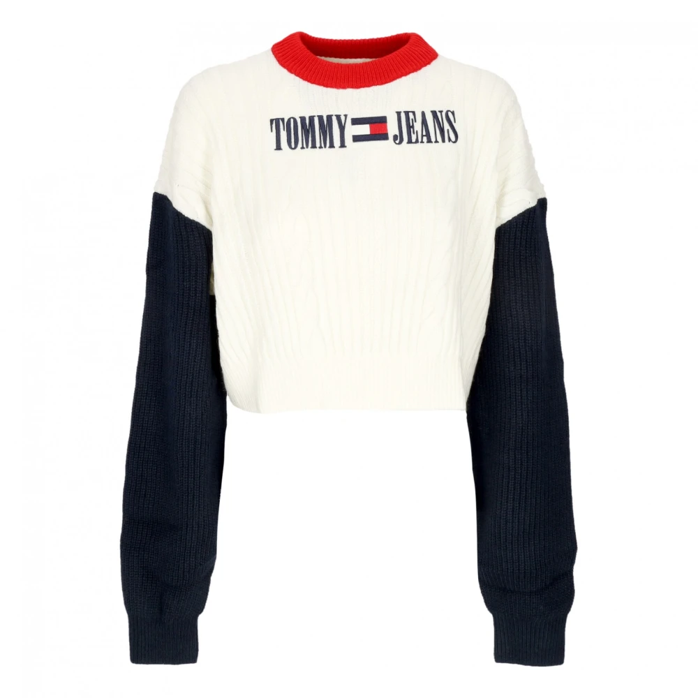 Tommy Hilfiger Archief Sweater Wit Streetwear Multicolor Dames