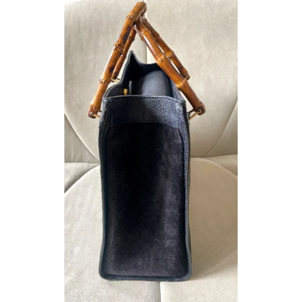 Gucci Vintage Pre-owned Leather gucci-bags Blue Dames