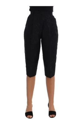 Elegant Brokad Blommönster Shorts