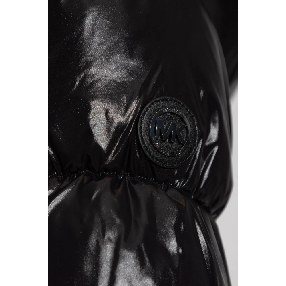Michael Kors Gewatteerde jas met capuchon Black Dames
