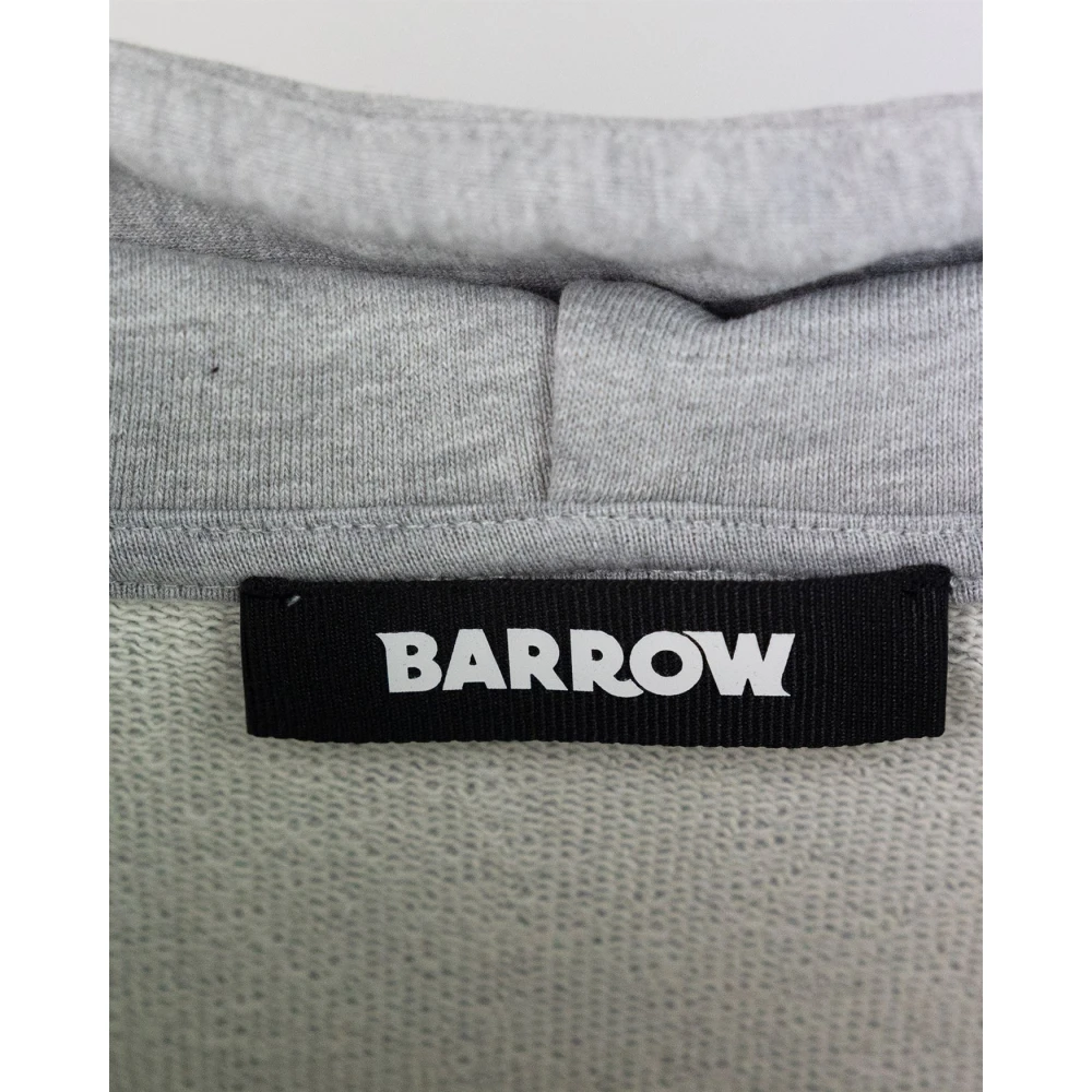 Barrow Grijze hoodie met aangepaste rits Gray Heren