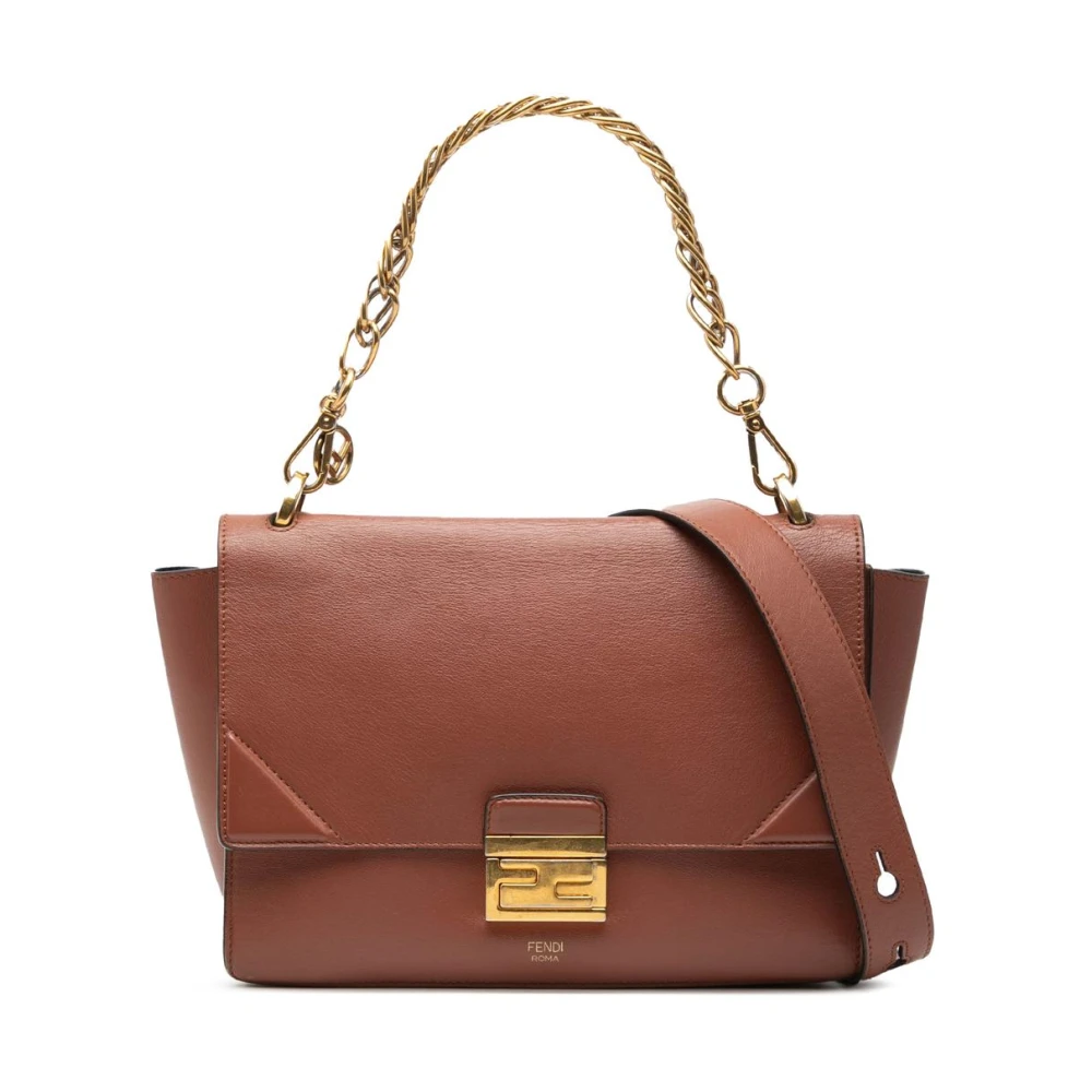 Fendi Vintage Women's Brown Pre-Owned Leather Handbag