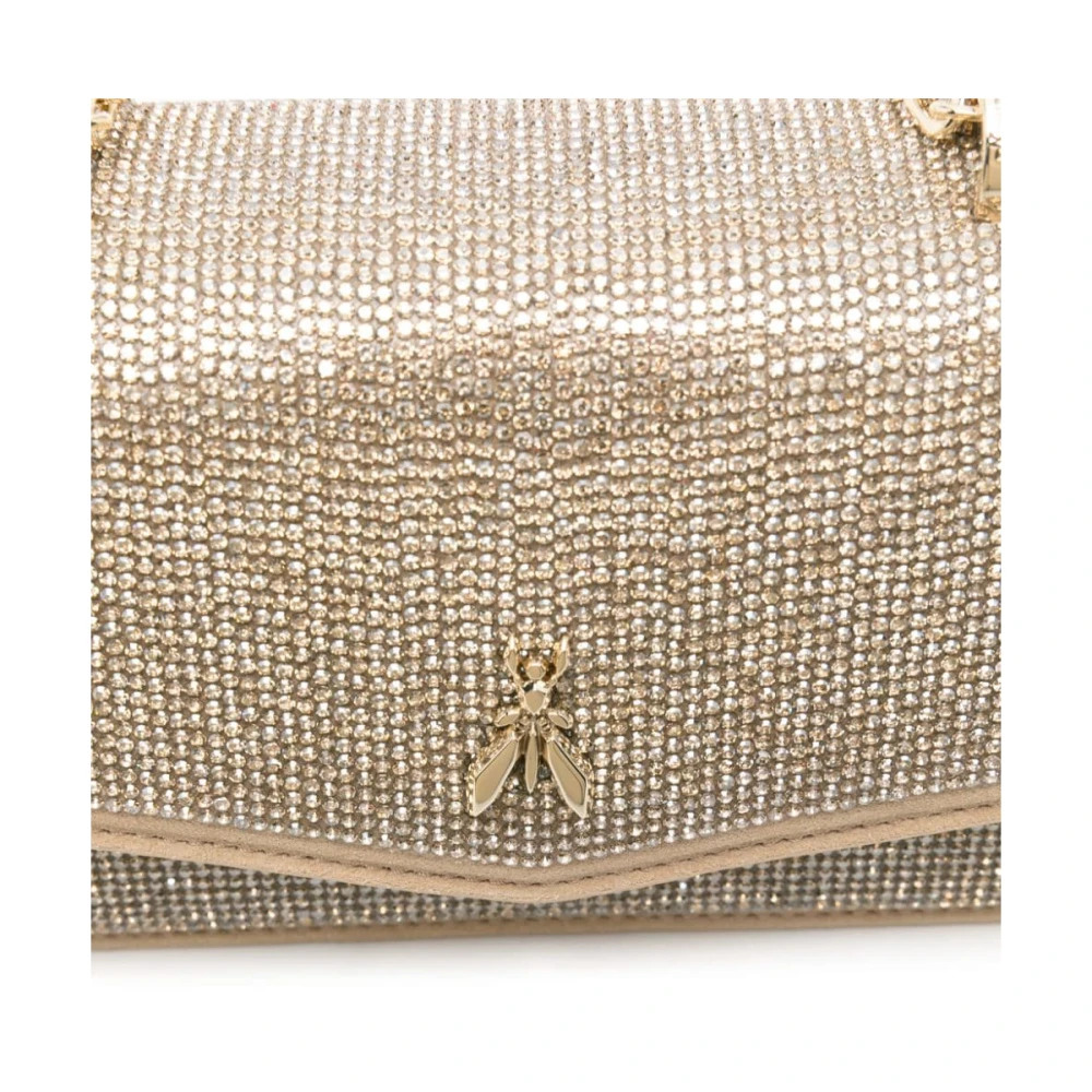 PATRIZIA PEPE Beige leren tas met strass Beige Dames