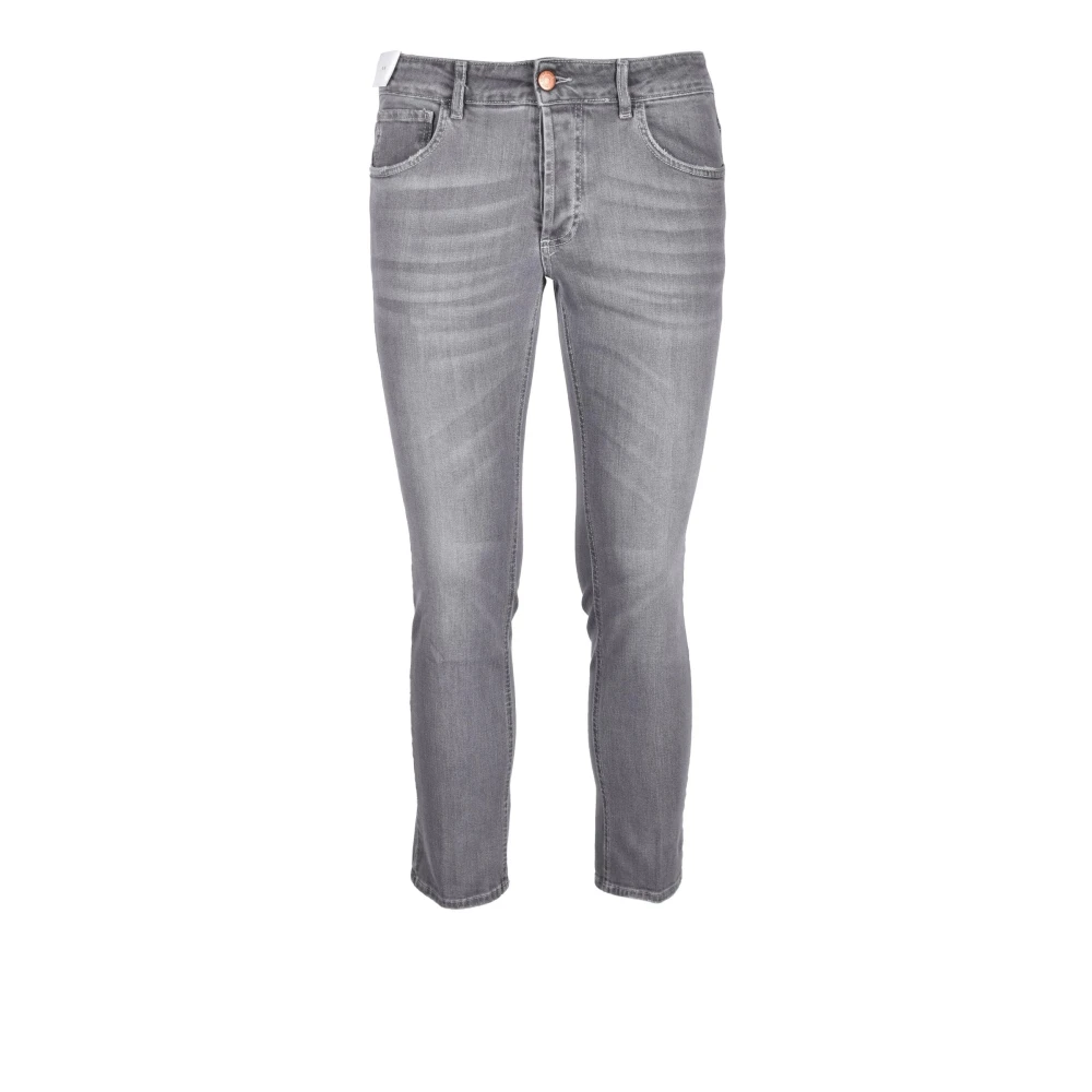 Entre amis Katoen Elastaan Jeans Gray Heren