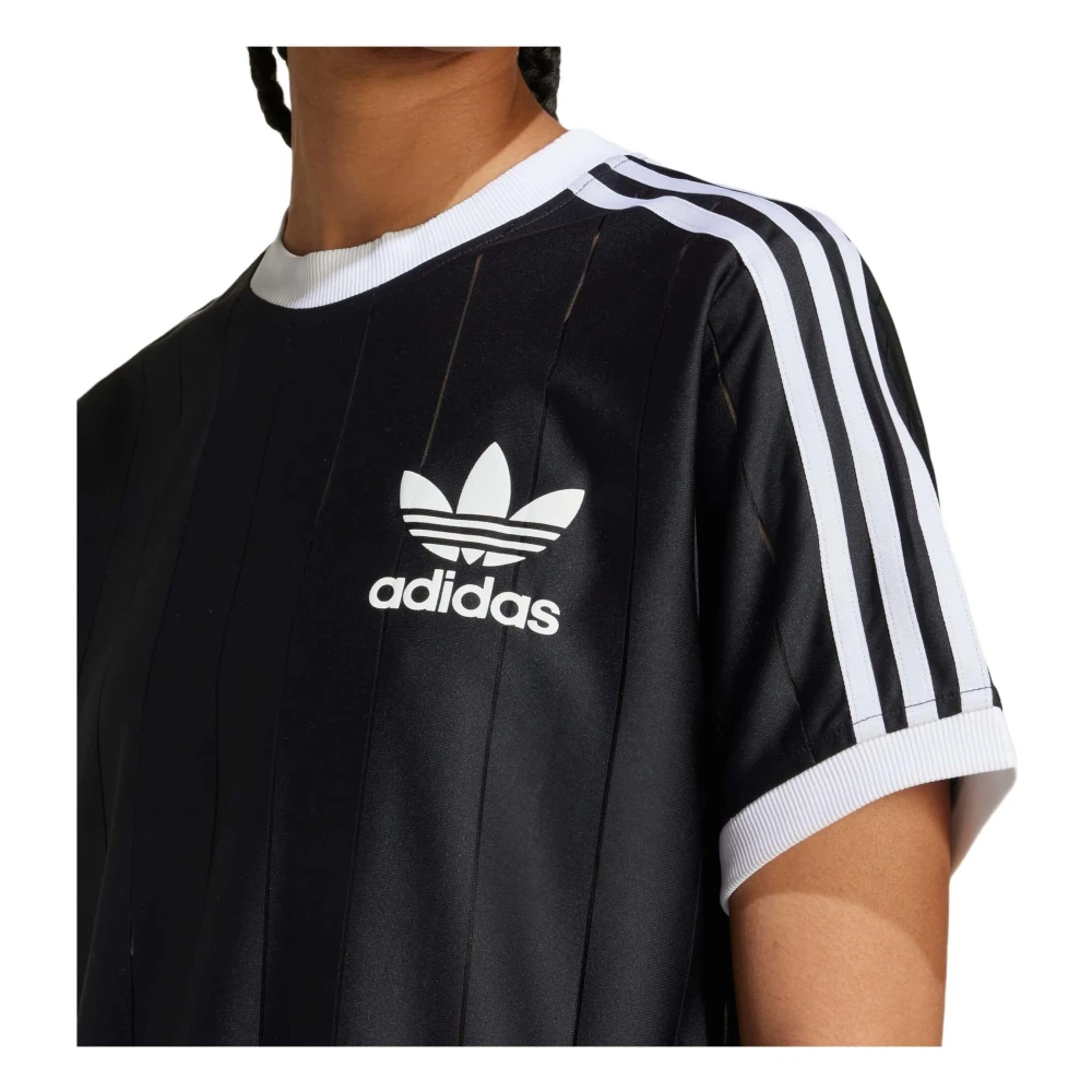 Adidas Pinstripe 3 Strepen T-shirt Black Dames
