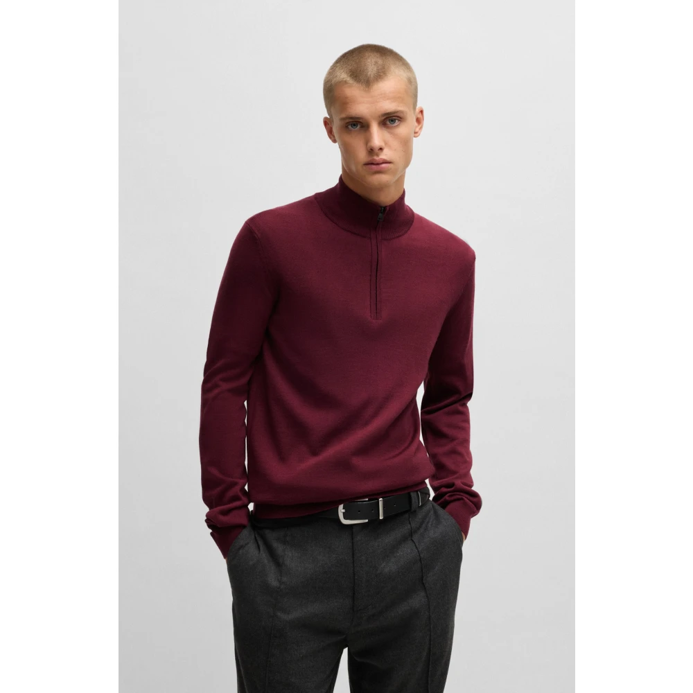 Hugo Boss Stijlvolle Pullover Red Heren