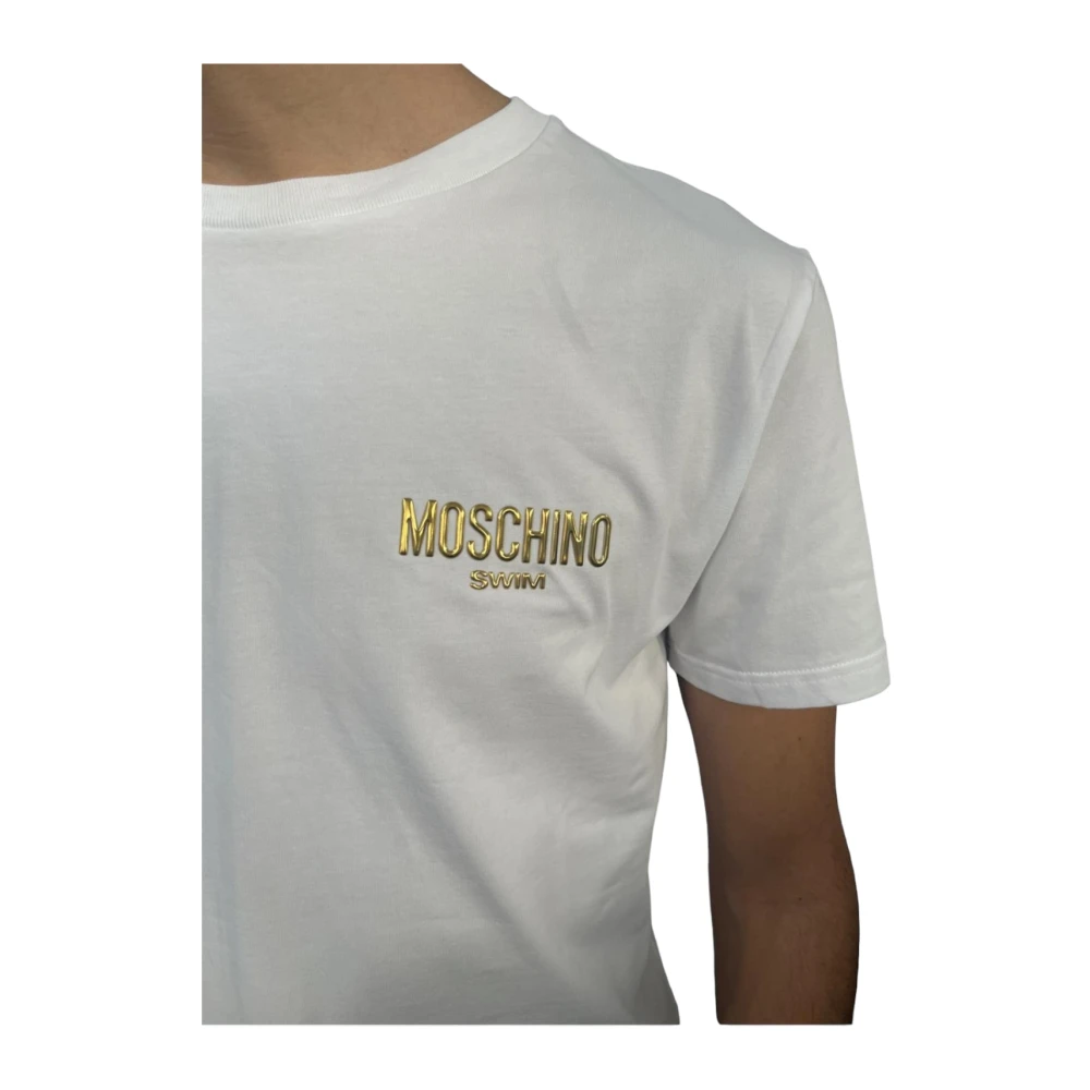 Moschino Katoenen T-shirt met korte mouwen voor mannen White Heren