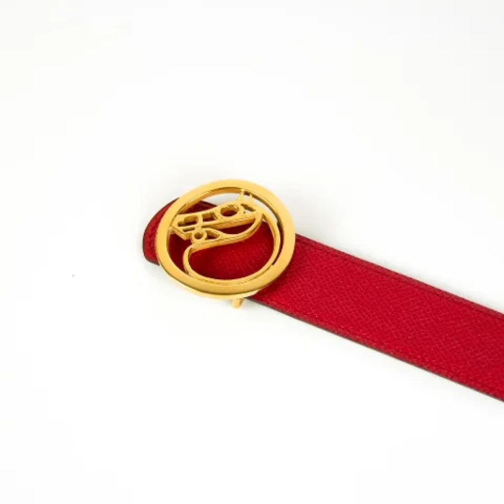 Hermès Vintage Pre-owned Canvas belts Red Dames