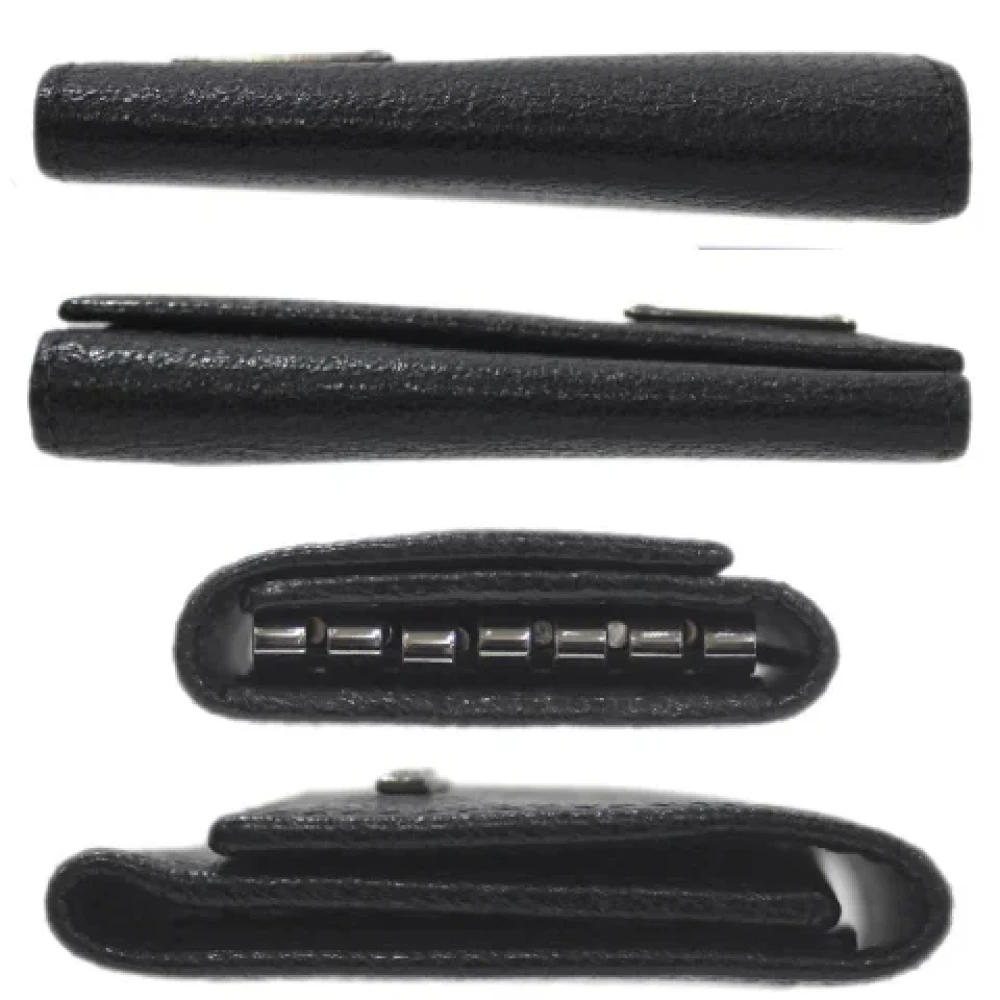 Gucci Vintage Pre-owned Fabric key-holders Black Dames