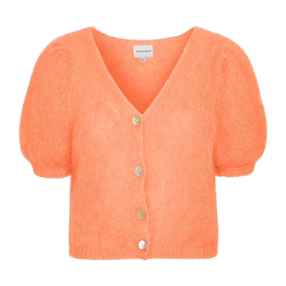 American Dreams Kortemouw Mohair Vest Orange Dames