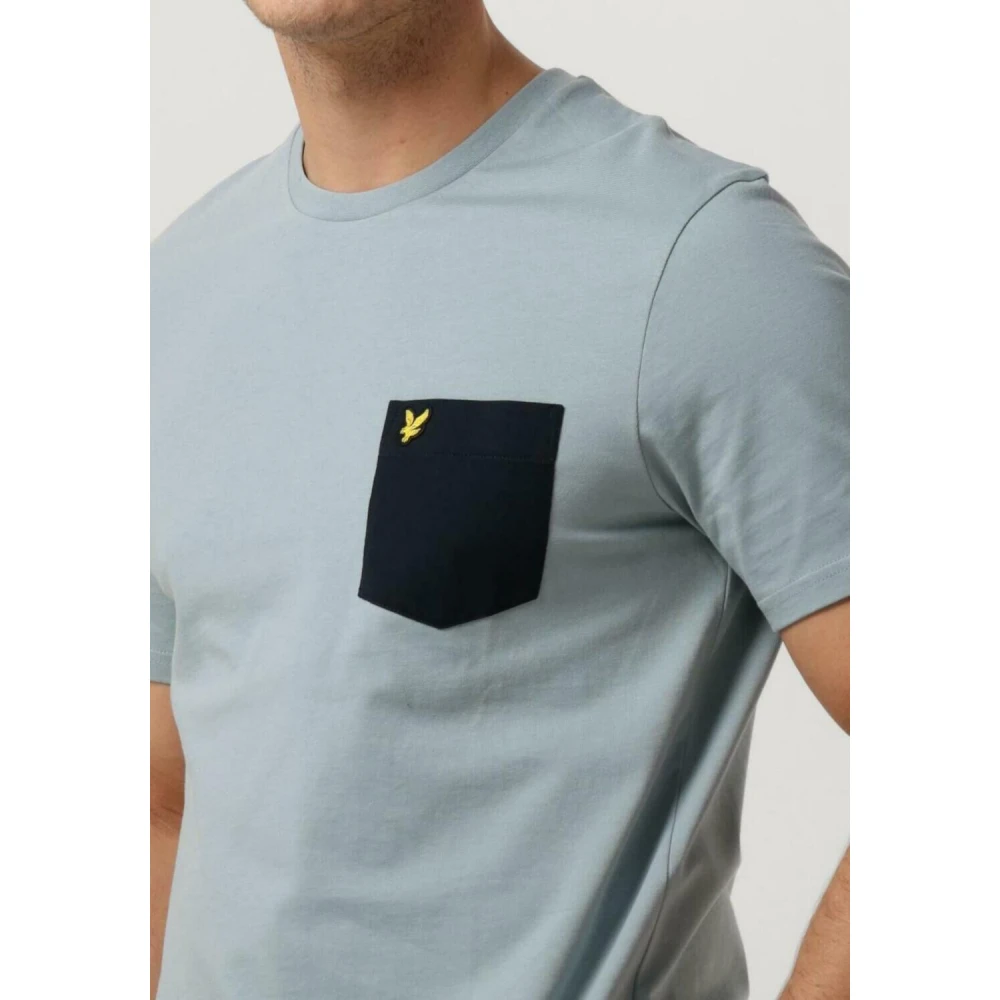 Lyle & Scott Heren Contrast Zak T-shirt Blue Heren