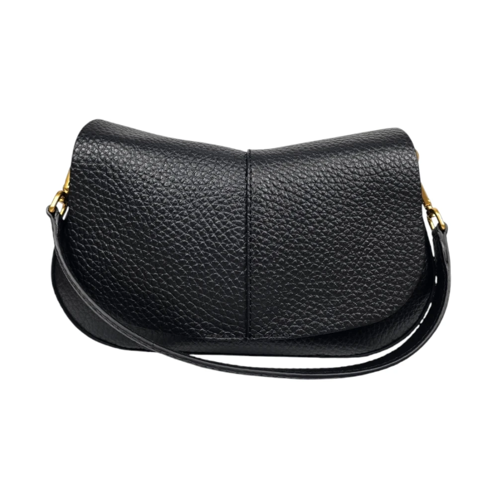 Gianni Chiarini Zwarte Leren Ronde Tas Black Dames