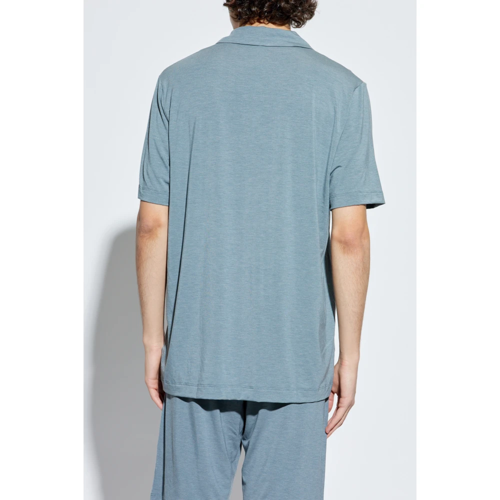 Hanro Shirt Casuals Blue Heren