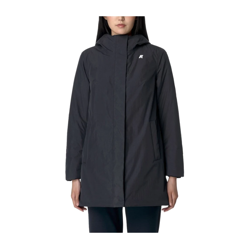 K-way Nylon parka jas voor vrouwen Blue Dames