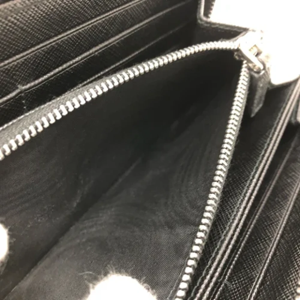 Prada Vintage Pre-owned Leather wallets Black Dames