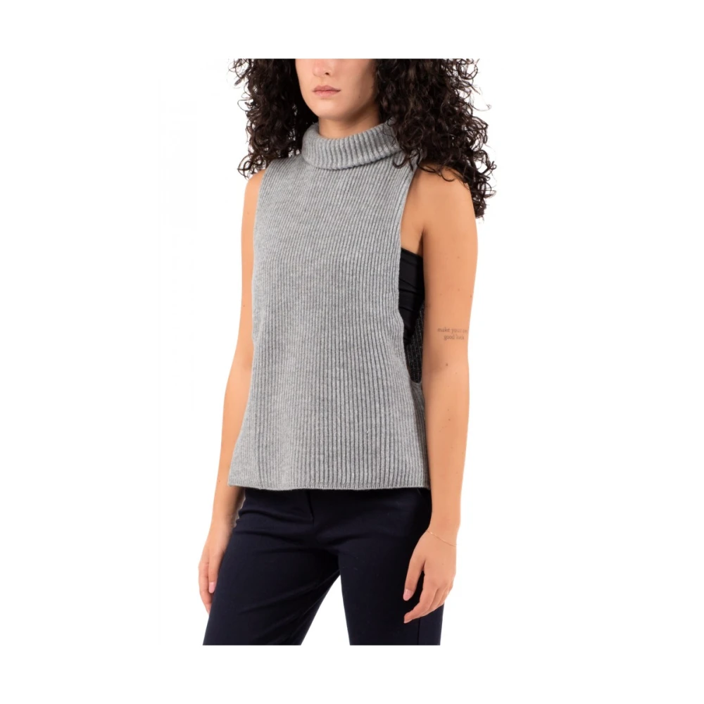 Max Mara Studio Stijlvolle Studio Gilet Gray Dames