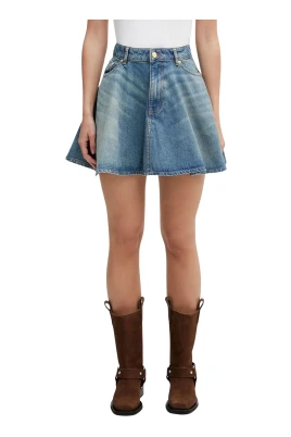 Tint Rigid Denim Mini Skirt