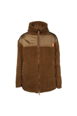 Patch Fleece Jacka med Tryck på Ryggen