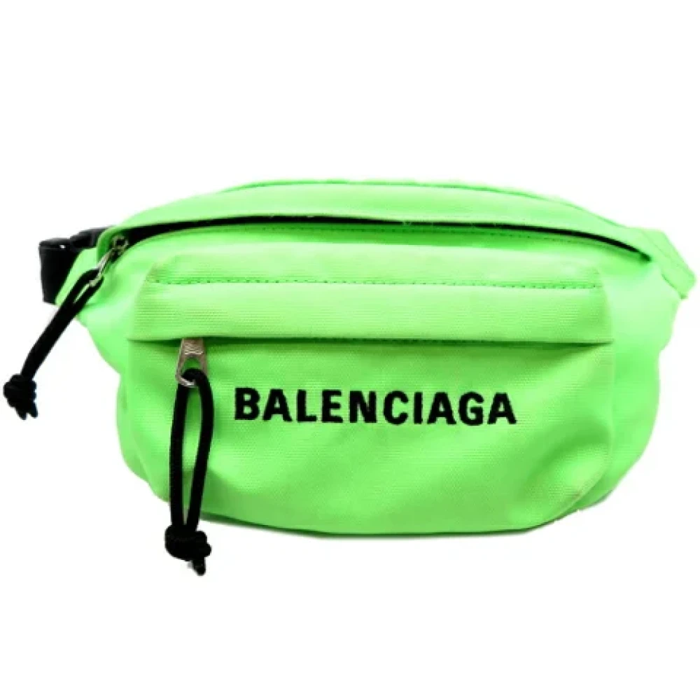Balenciaga Vintage Pre-owned Canvas crossbody-bags Green Heren