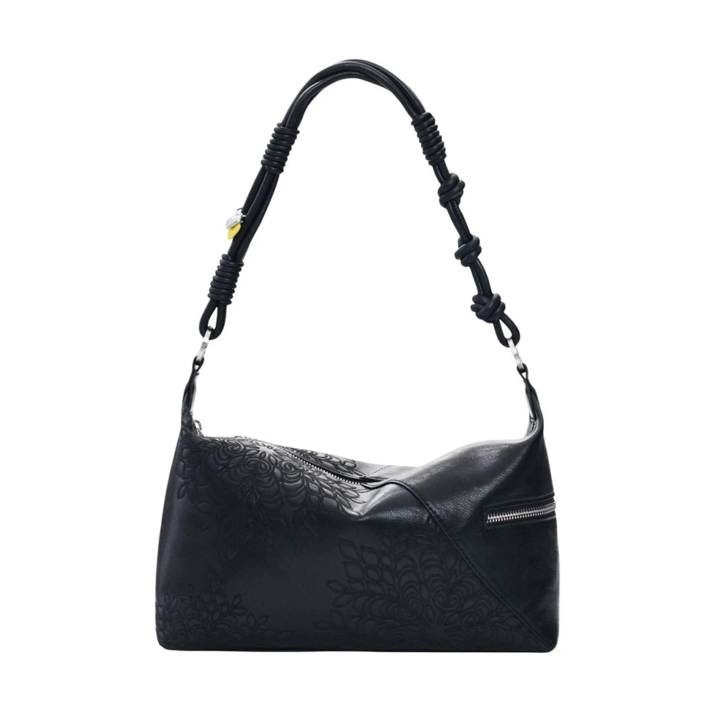 Desigual Women's Black Handbag With Shoulder Strap And Zip Fastening