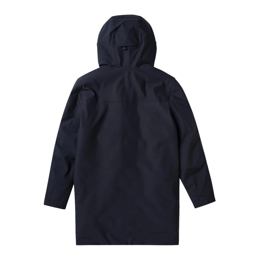 MCS Navy Blauwe Softshell Trenchcoat Blue Heren