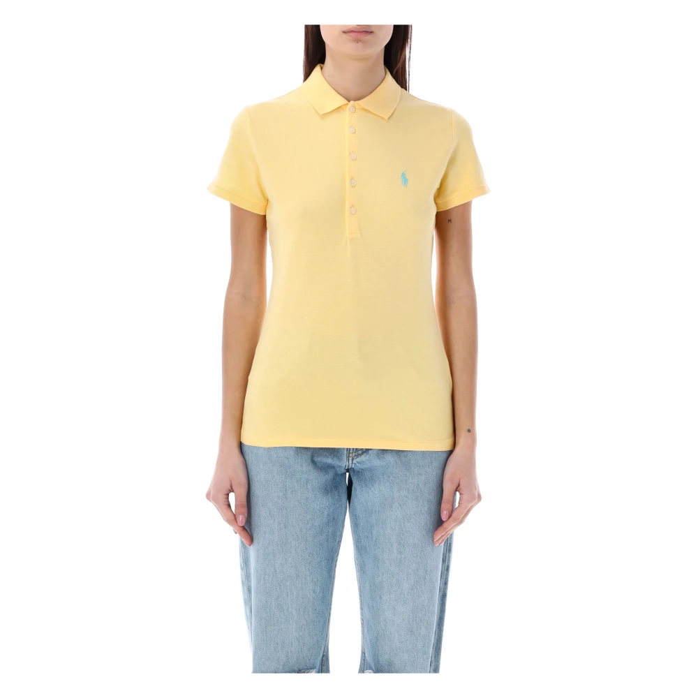 Ralph Lauren Klassieke Polo Shirt in Maïsgeel Yellow Dames