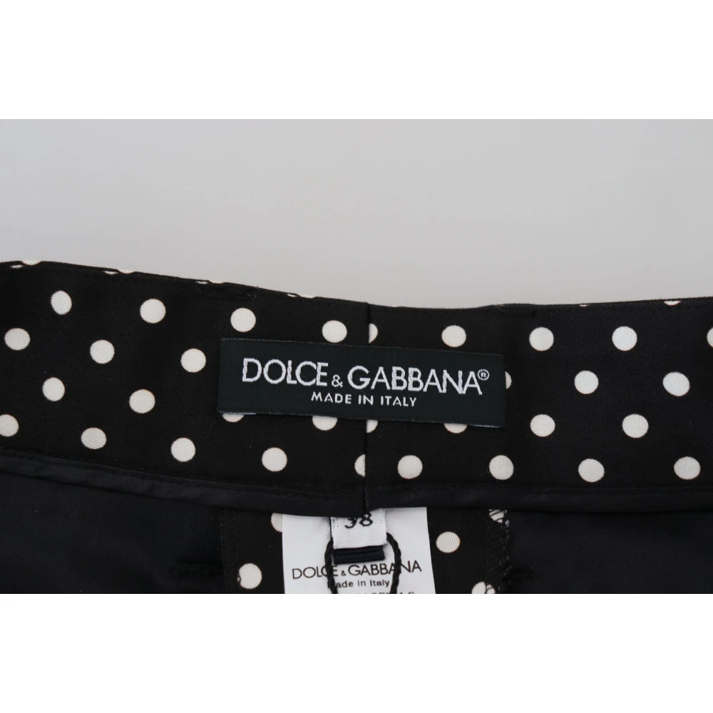 Dolce & Gabbana Broek met hoge taille en veelkleurige polka dots Multicolor Dames