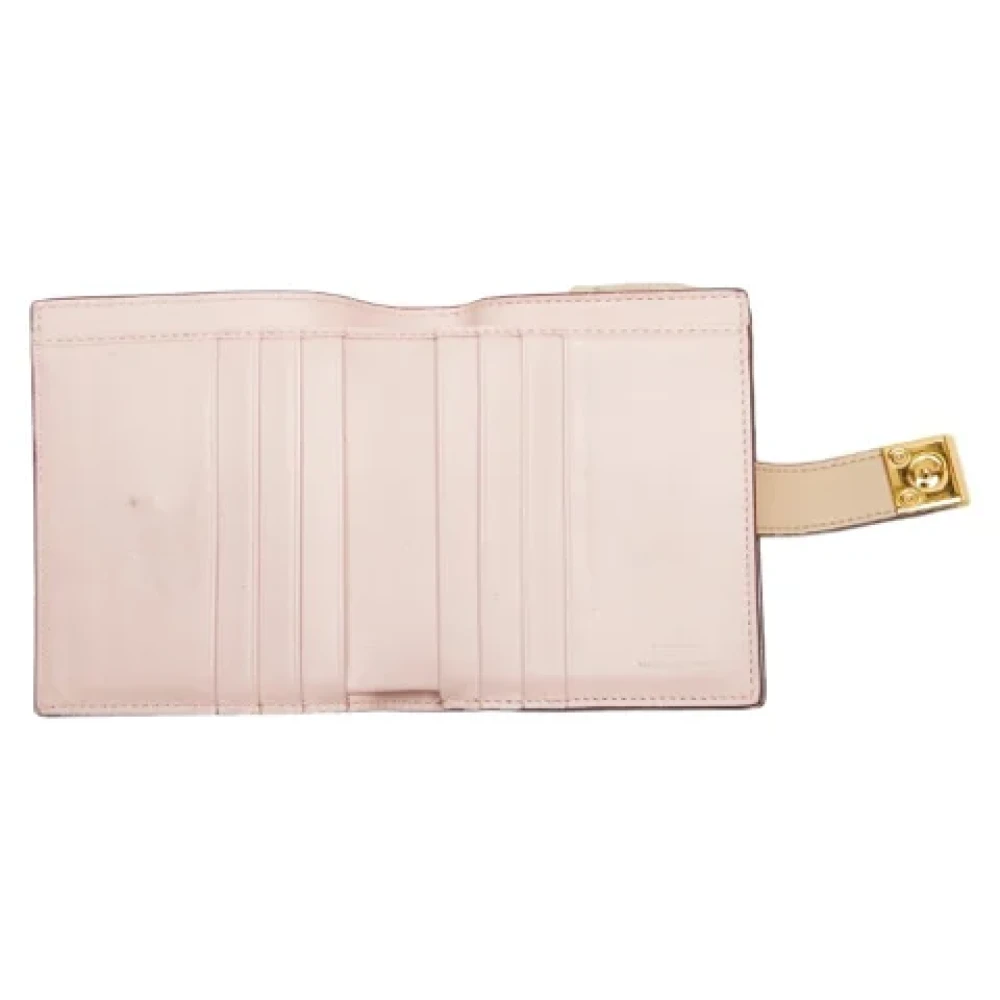 Fendi Vintage Pre-owned Leather wallets Beige Dames