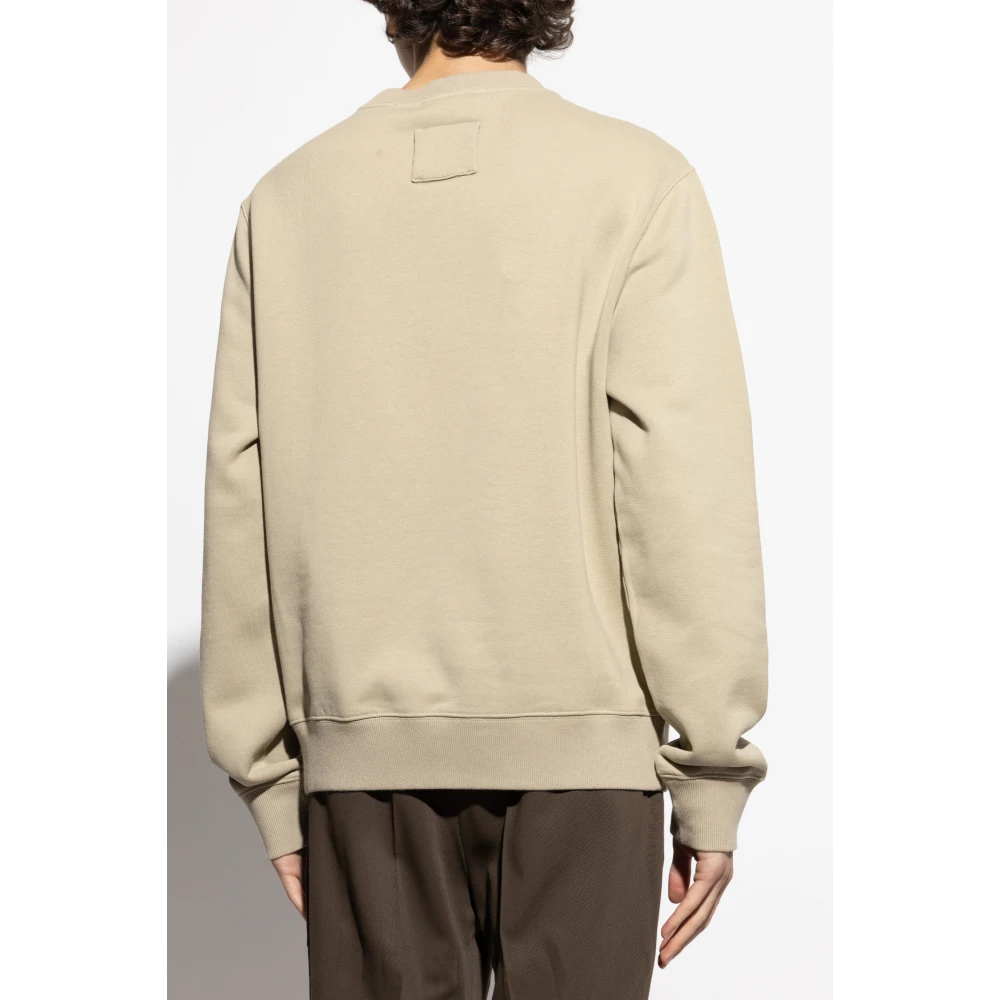 Lanvin Sweatshirt met logo Beige Heren