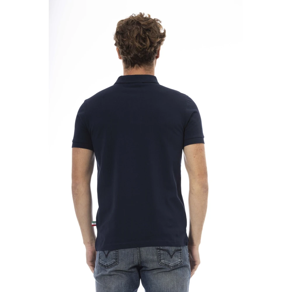 Baldinini Geborduurde polo shirt Blue Heren