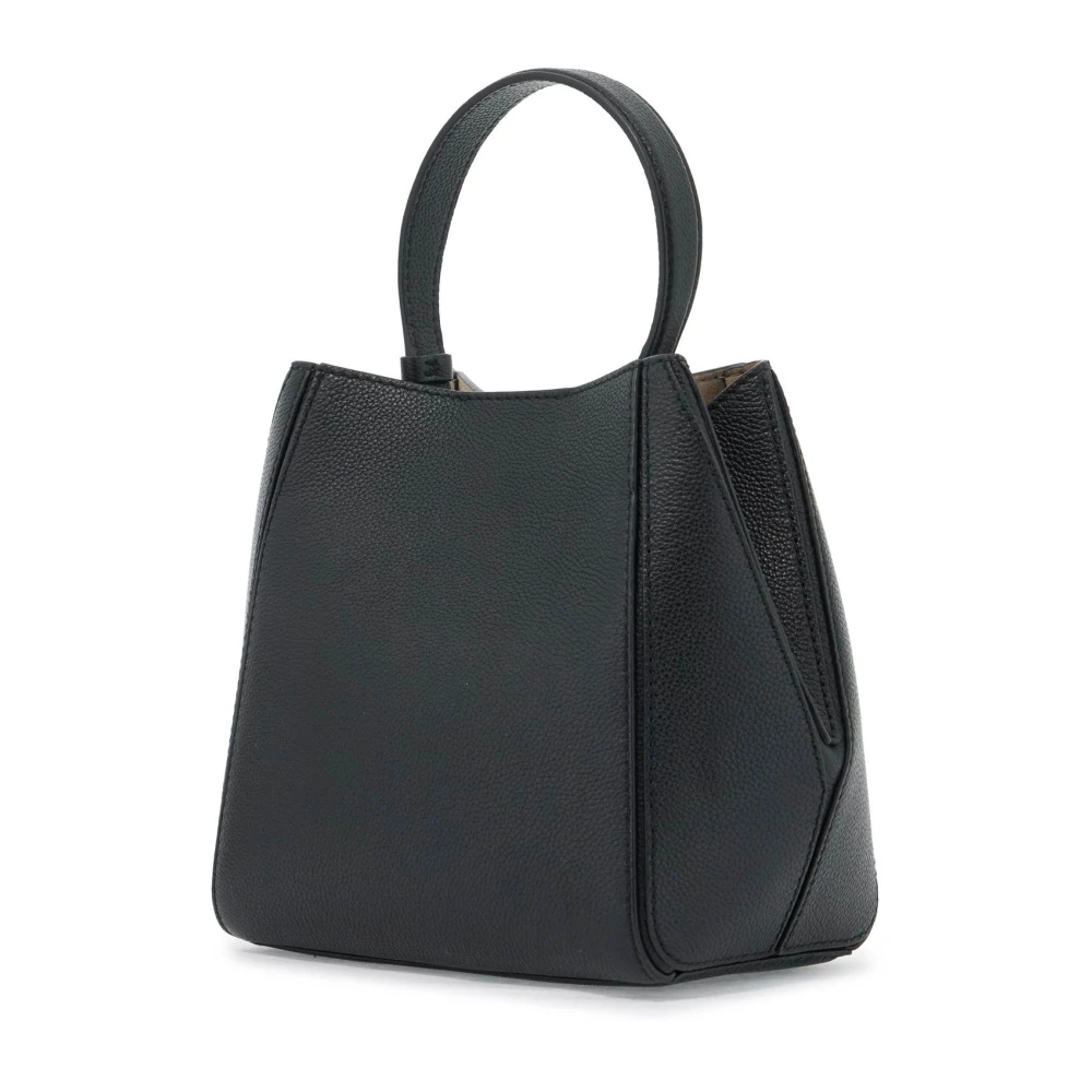 TORY BURCH Grained Leather Bucket Bag Black Dames