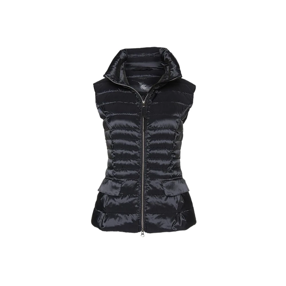 Marc Cain Women's Black Down-Filled Hooded Vest - Waistcoats - M - Jackets