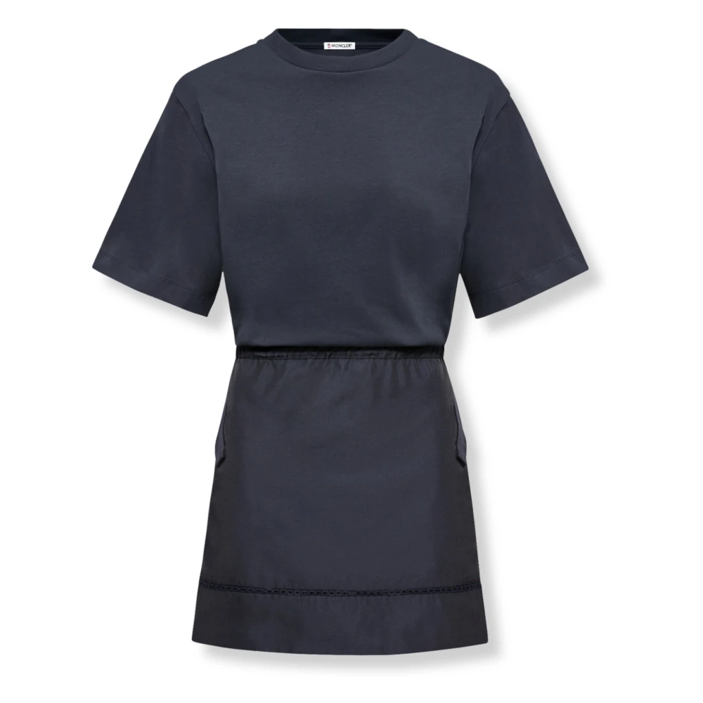 Moncler Blue Mini T‑Shirt Dress - Female - Short Dresses - M - Dresses