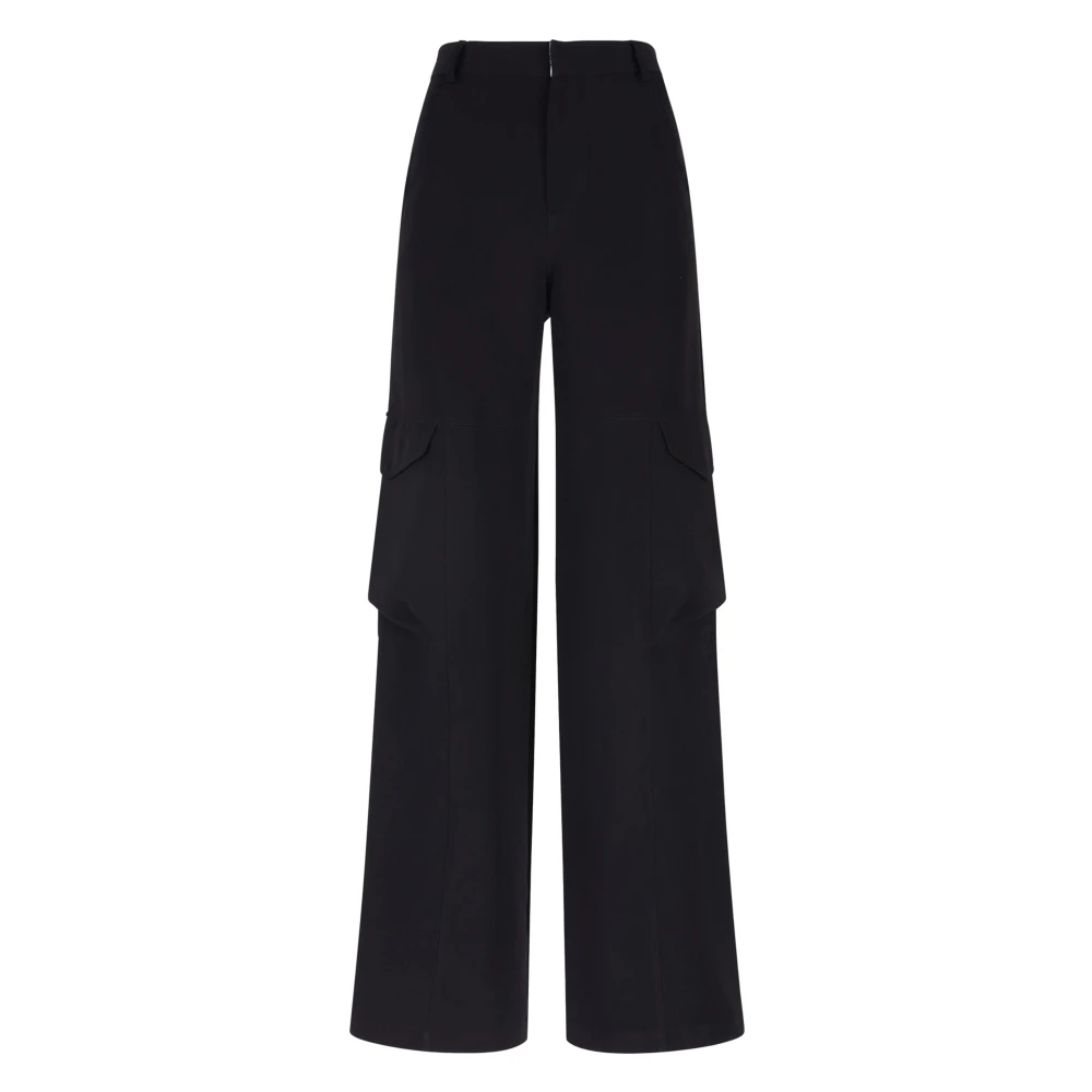 Gcds Cargo Broek in Fluid Stijl Black Dames