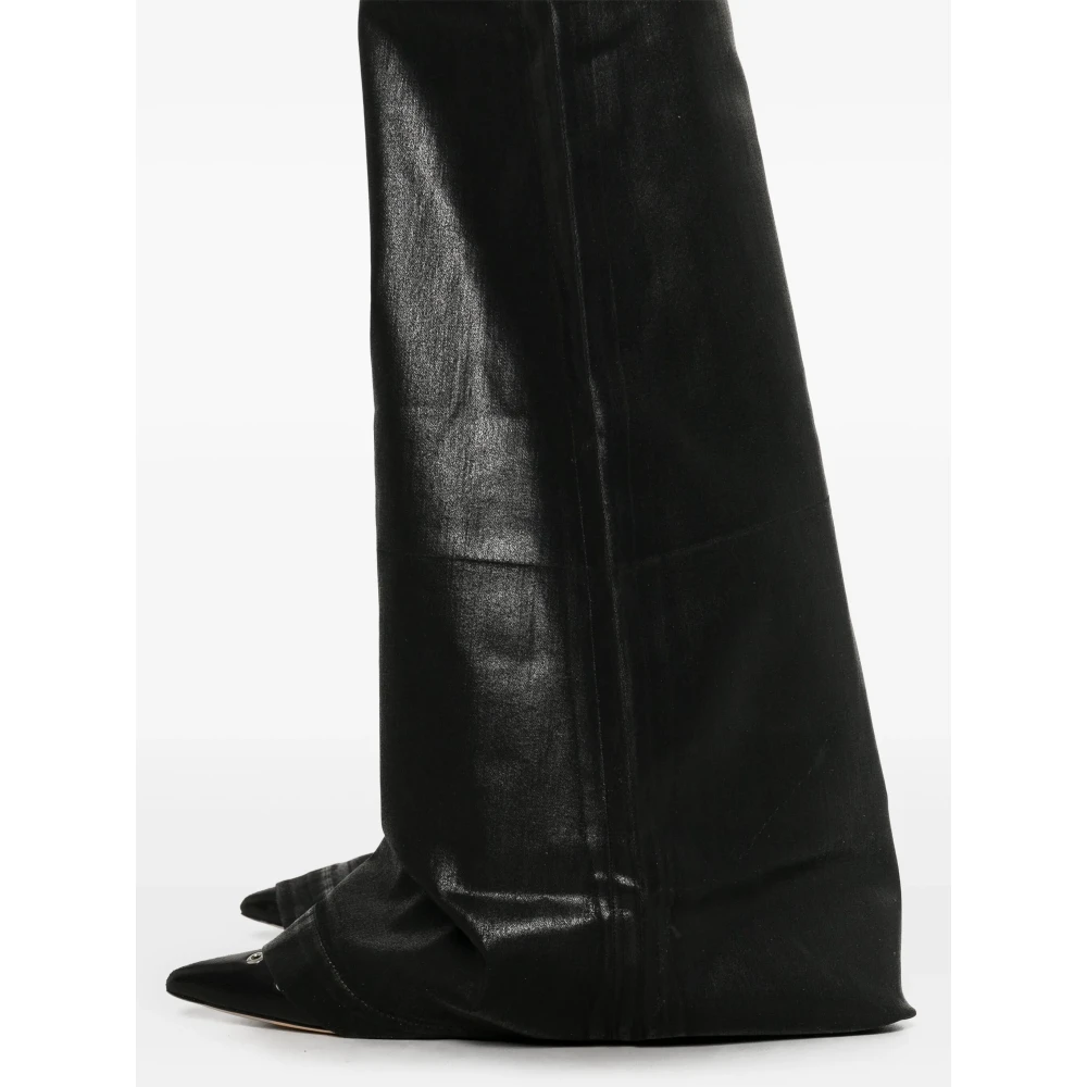 Rick Owens Zwarte High-Waisted Slim Fit Jeans Black Dames