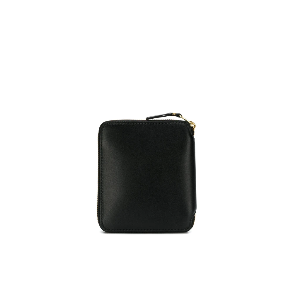 Comme des Garçons Zwarte leren ritssluiting portemonnee Black Unisex