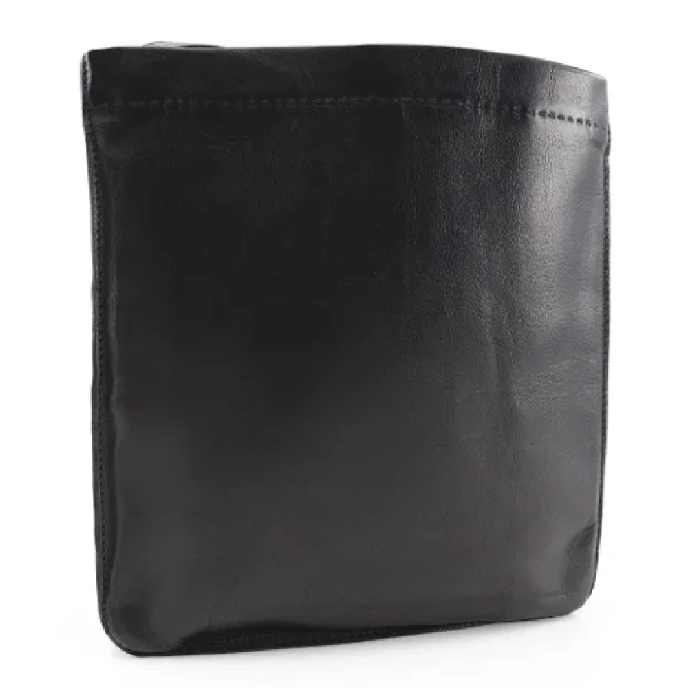 Hermès Vintage Pre-owned Leather shoulder-bags Black Dames