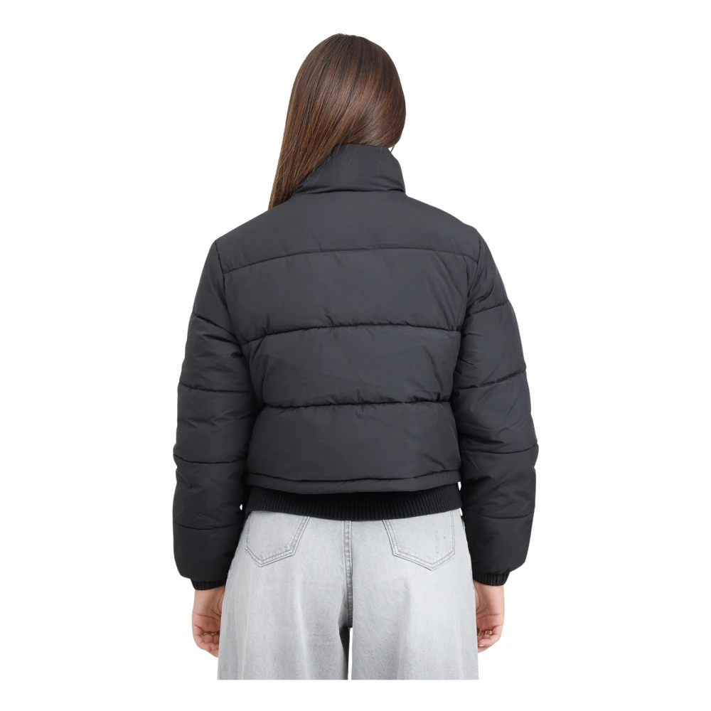 Tommy Jeans Zwarte Pufferjas Urban Stijl Black Dames