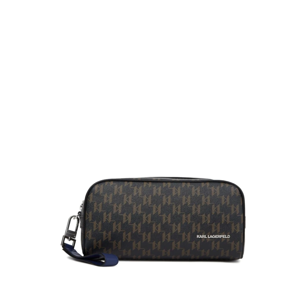 Karl Lagerfeld Damen Multicolor K Monogram Kanvas Waschtasche