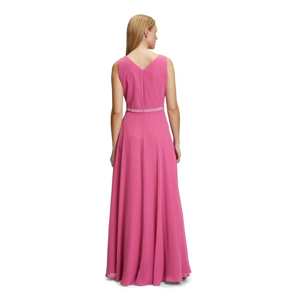 Vera Mont Elegante Geplooide Avondjurk Pink Dames