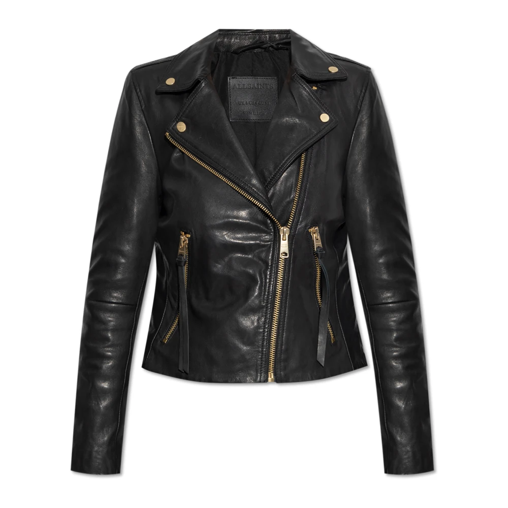 AllSaints Leren Jack Dalby Black Dames