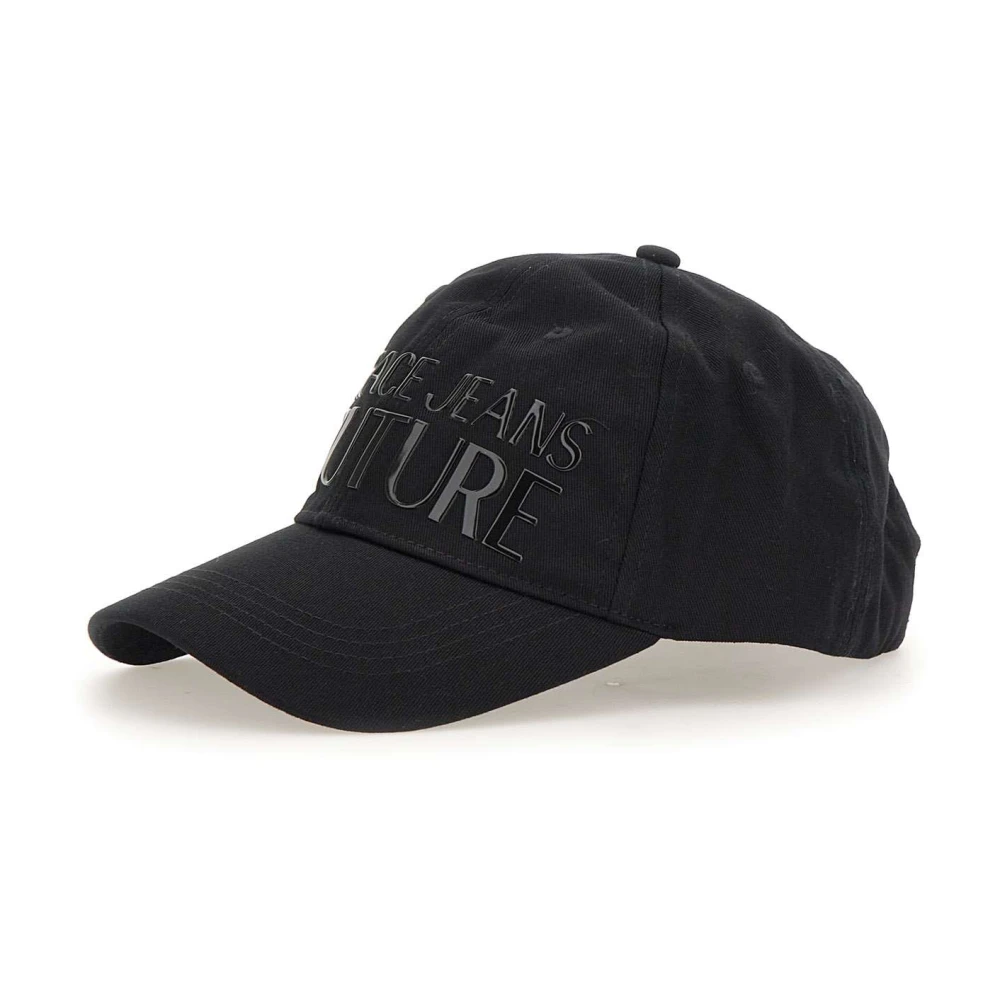 Versace Jeans Couture Zwarte Katoenen Baseballpet met Logo Black Heren