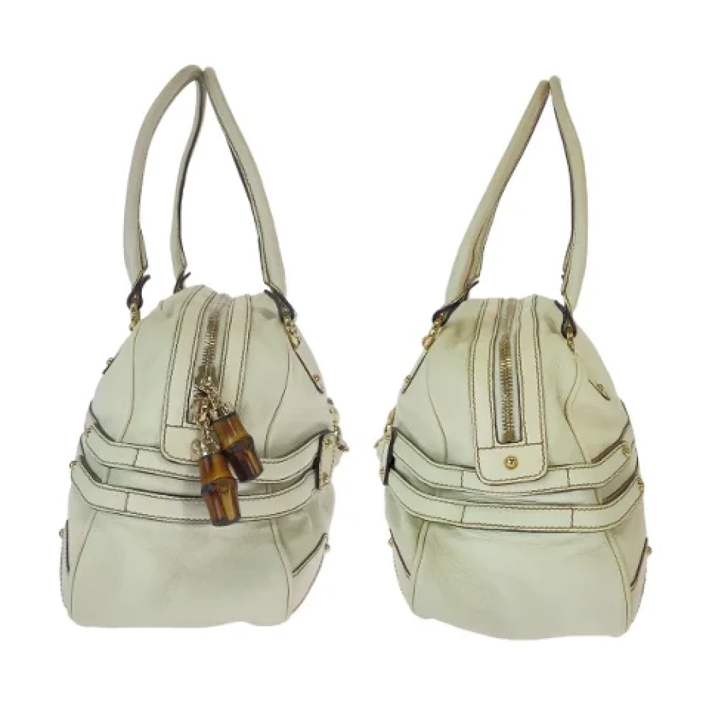 Gucci Vintage Pre-owned Leather handbags Beige Dames