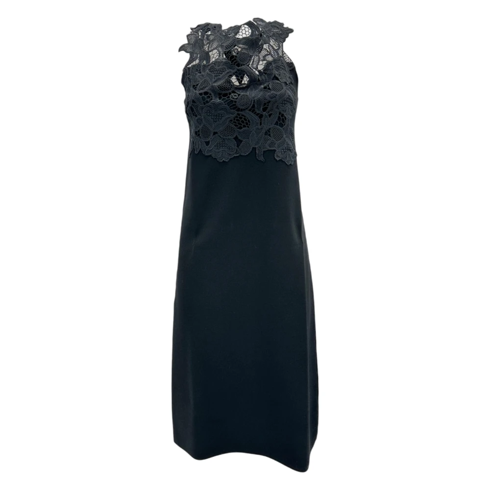 D.Exterior Zwarte Kant Mouwloze Jurk Black Dames